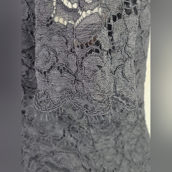 Karl Lagerfeld Paris Black Lace Sheath Dress 4 Elegant Cocktail Party - Picture 5 of 10